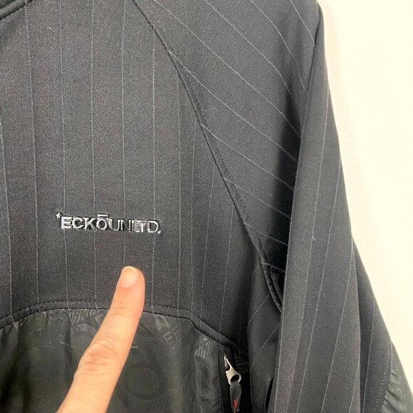 Ecko Unltd Track Jacket Men's Size Large Black Zip Up Mock Neck Outdoor Y2K - Picture 4 of 16